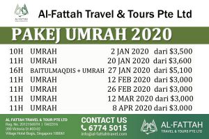 Al-Fattah Pakej Umrah 2020 Singapore
