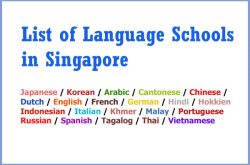 List of Language Schools in Singapore for Chinese, English, Japanese, French