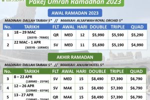 Pakej Umrah Ramadhan 2023