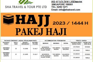 Sha Travel & Tour Pte Ltd Hajj 2023 Singapore